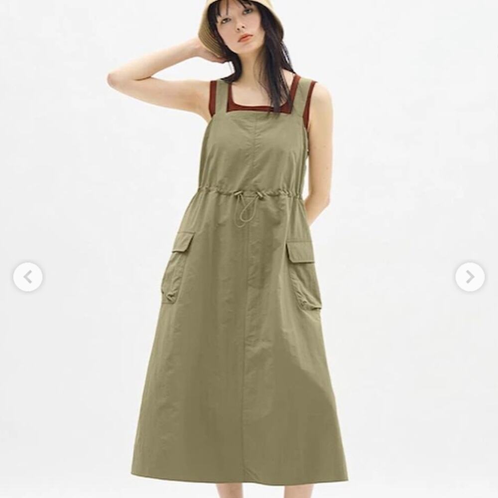 GU Tech Jumper Cargo Dress Olive Green Small